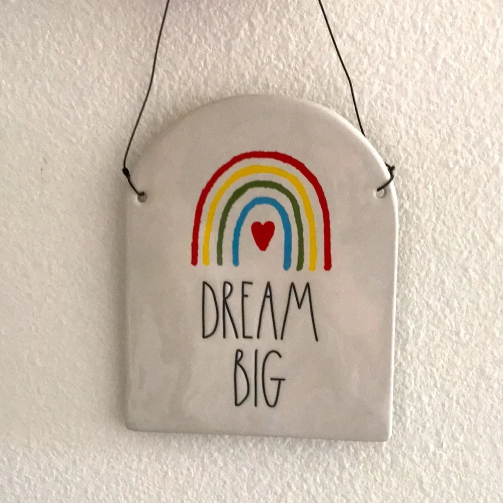RAE DUNN DREAM BIG HANGING WALL PLAQUE